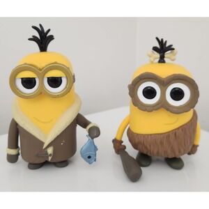 Funko Pop Minions Caveman Fisherman Figures Despicable Me Set Universal Studios‎